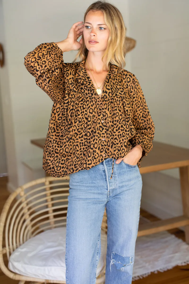 Emmaline Blouse - Leopard Organic sold by Emerson Fry product image thumbnail 4