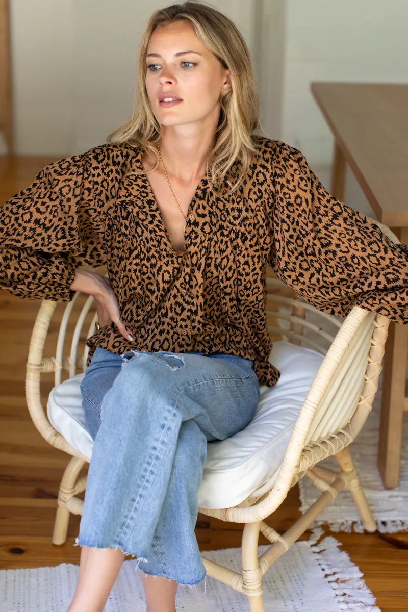 Emmaline Blouse - Leopard Organic sold by Emerson Fry product image thumbnail 2