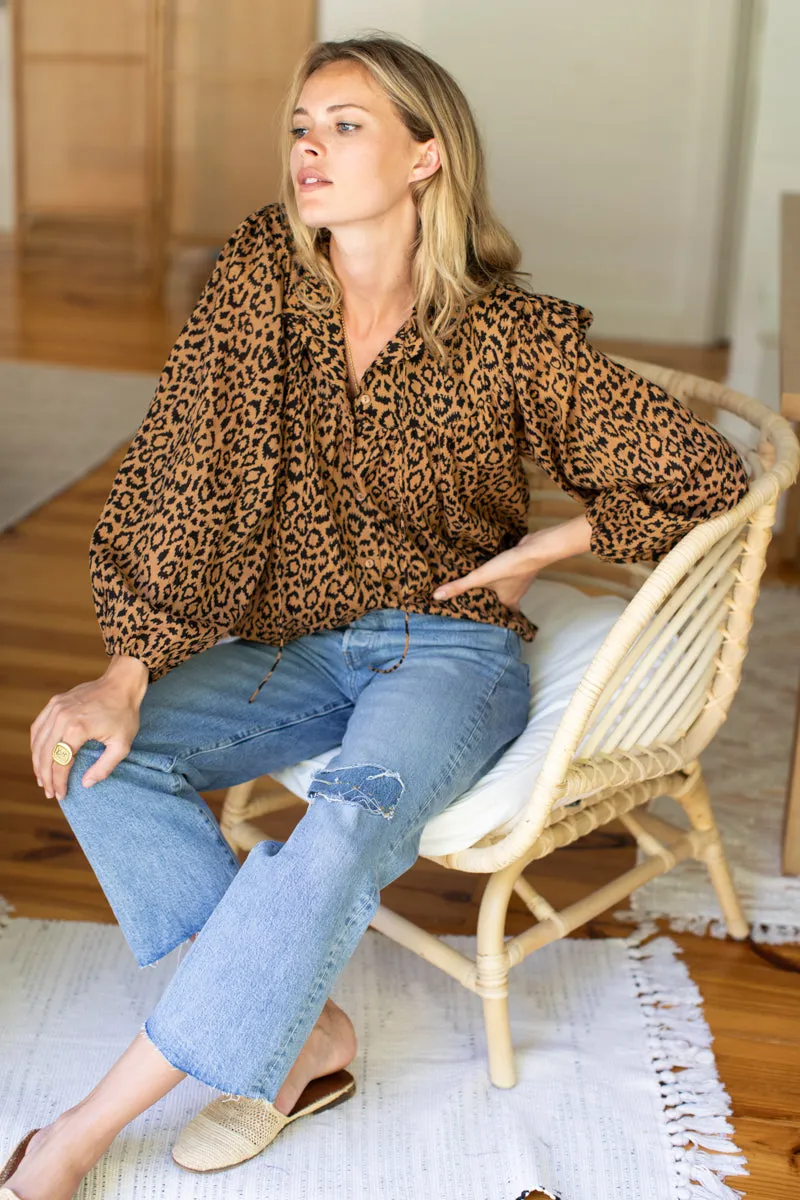 Emmaline Blouse - Leopard Organic sold by Emerson Fry product image thumbnail 5