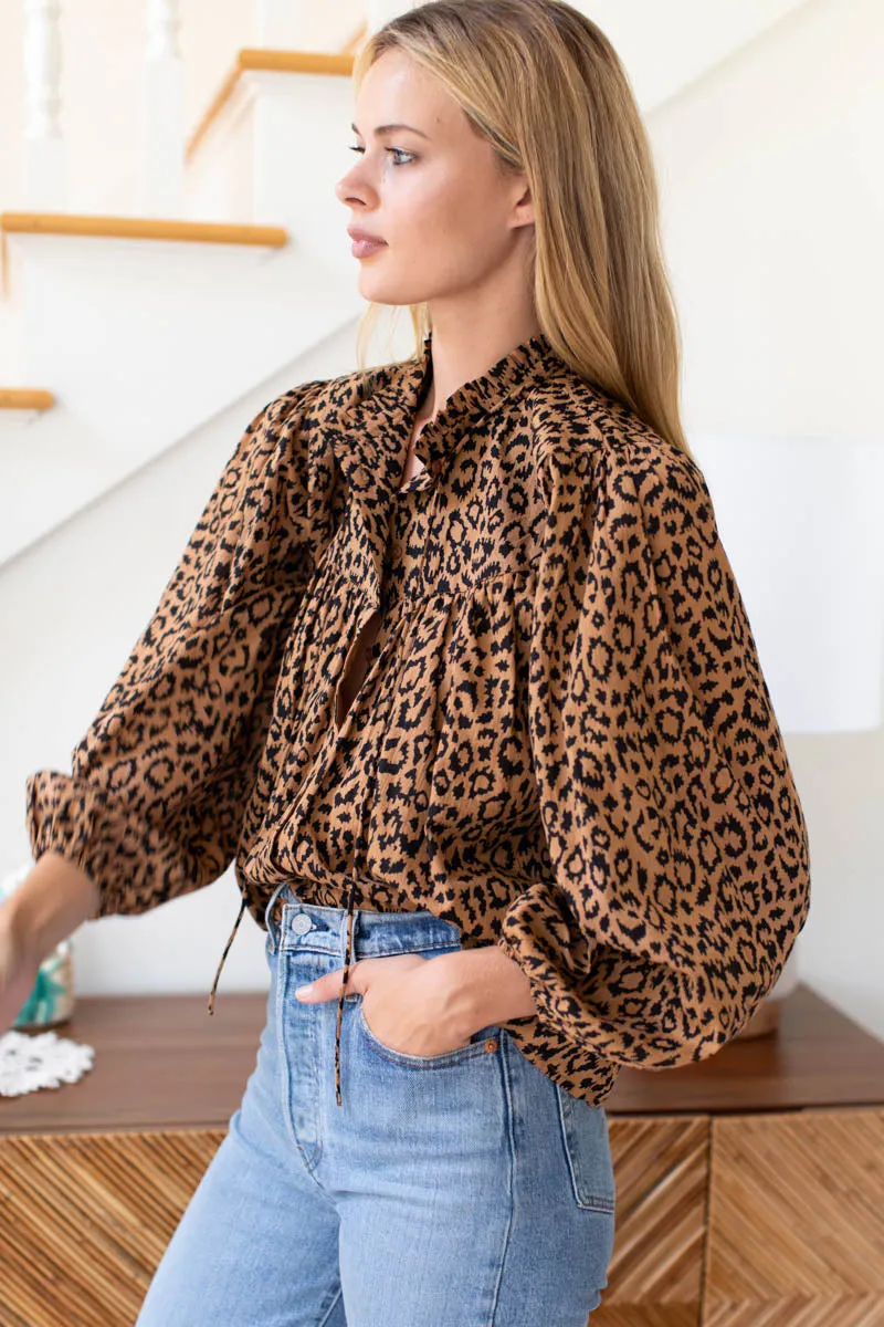 Emmaline Blouse - Leopard Organic sold by Emerson Fry