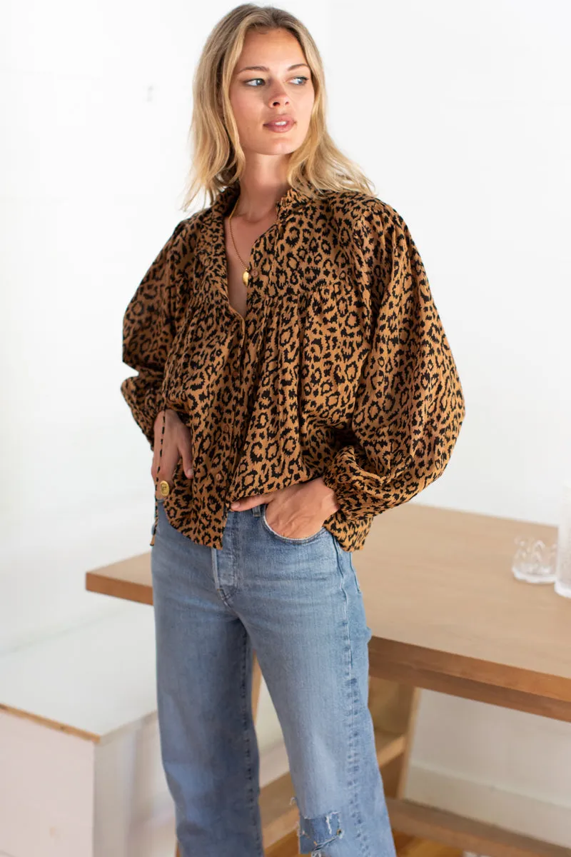 Emmaline Blouse - Leopard Organic sold by Emerson Fry product image thumbnail 3