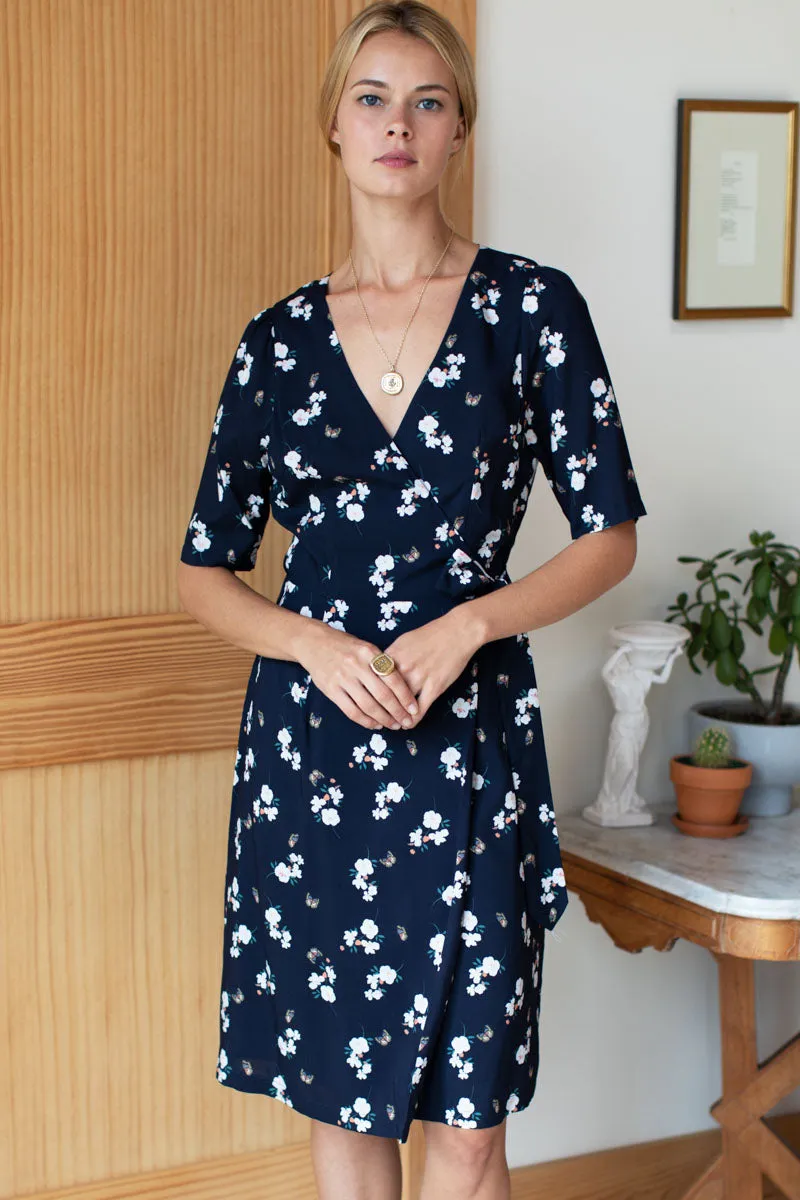 Jules Wrap dress - Butterflies Maritime sold by Emerson Fry product image thumbnail 2