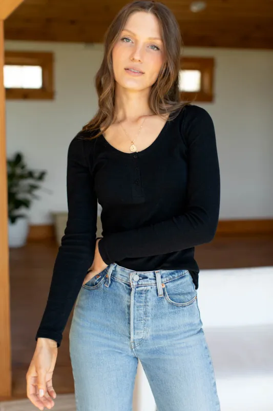 Ella Ballet Top - Black Organic made by Emerson Fry