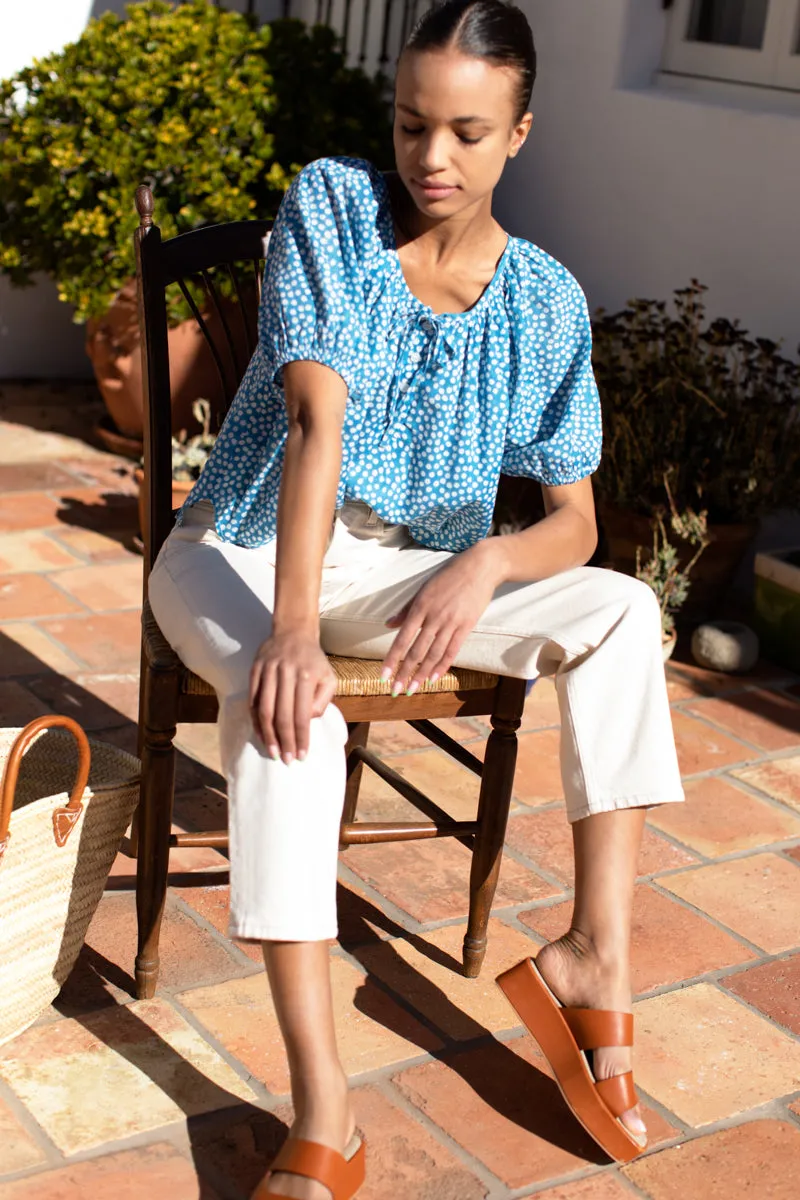 Luie Top - Painterly Dots Blue Organic sold by Emerson Fry product image thumbnail 5