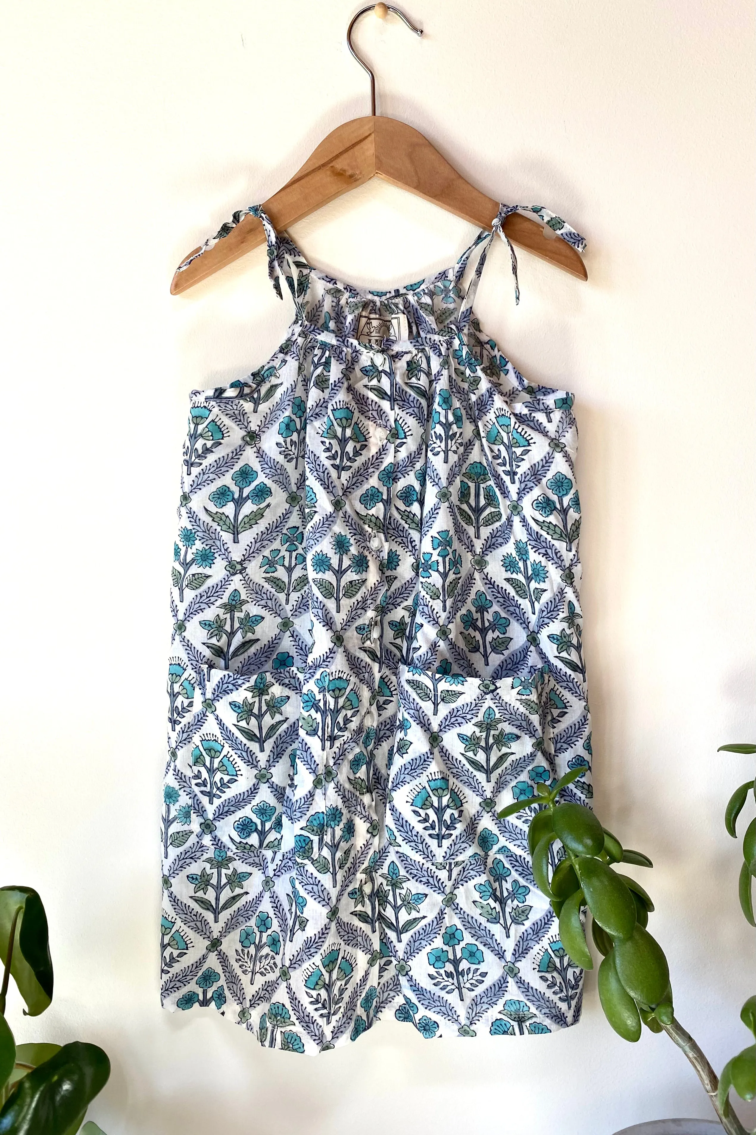 Little Fry Sundress - Flowers Blue Organic sold by Emerson Fry product image thumbnail 2