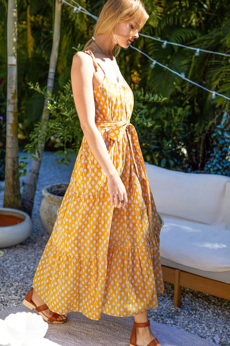 India Button Front Sundress - Sisters Yellow Organic sold by Emerson Fry product image thumbnail 2