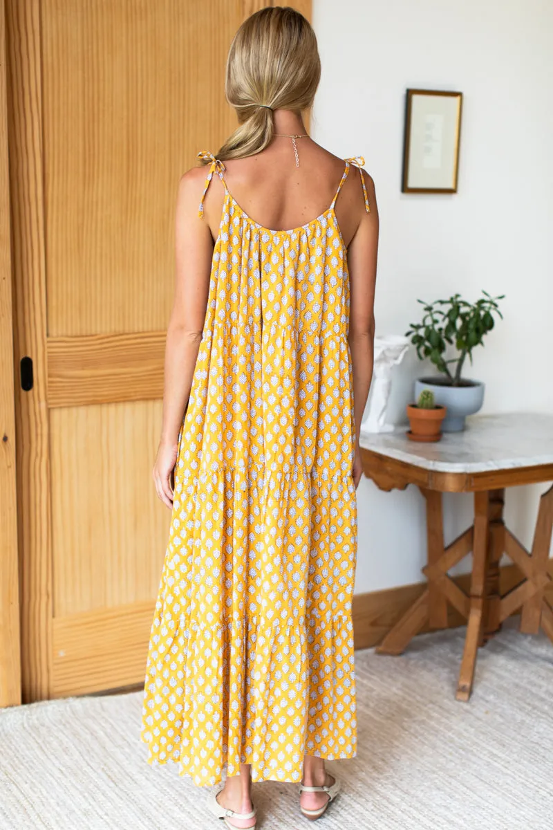 India Button Front Sundress - Sisters Yellow Organic sold by Emerson Fry product image thumbnail 4