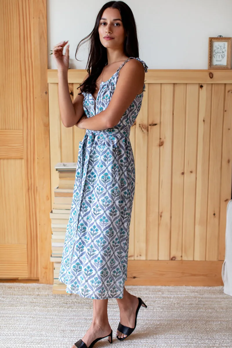 Family Sundress Adult - Flowers Blue Organic sold by Emerson Fry product image thumbnail 4