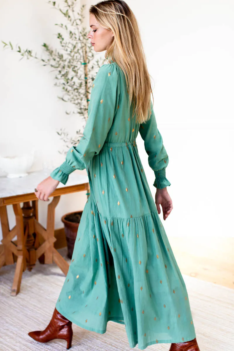 Lucybella Maxi Dress - Gold Leaf Kasmir sold by Emerson Fry product image thumbnail 2