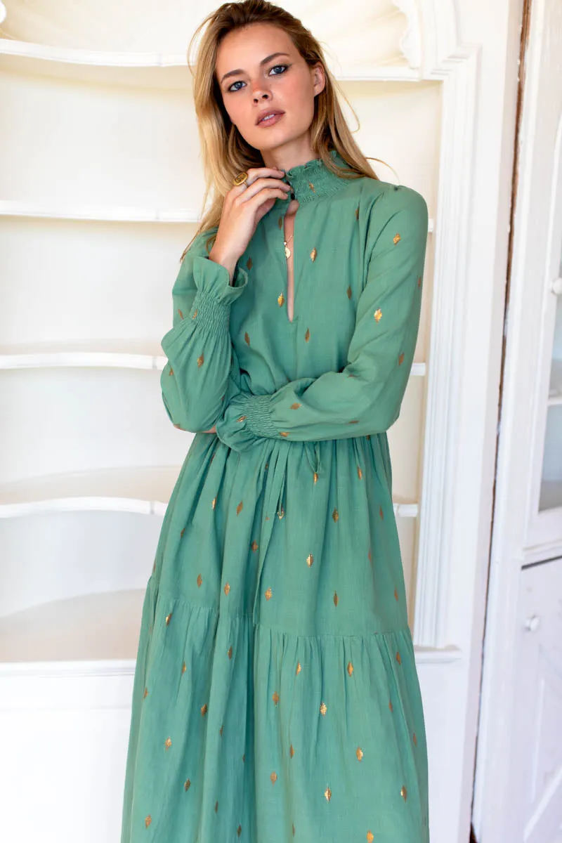 Lucybella Maxi Dress - Gold Leaf Kasmir sold by Emerson Fry product image thumbnail 5