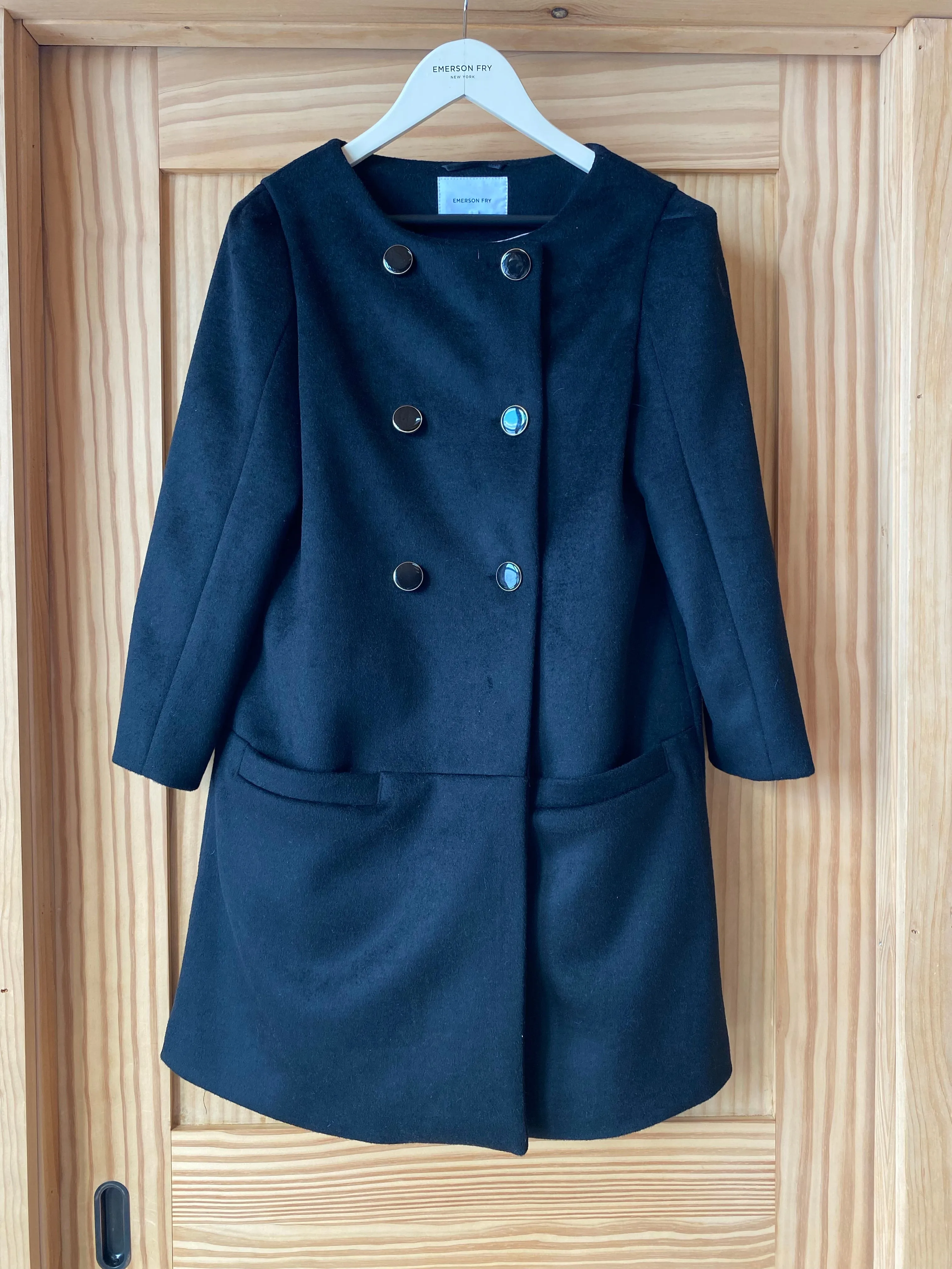 London Coat - Black Wool Cashmere sold by Emerson Fry product image thumbnail 4