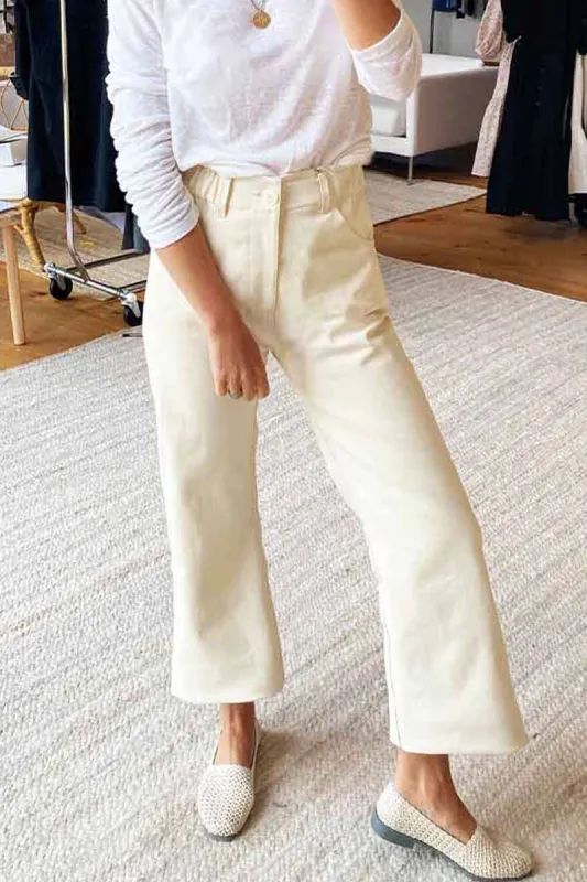 Johnny Sailor Pant - Ivory Hemp Organic sold by Emerson Fry