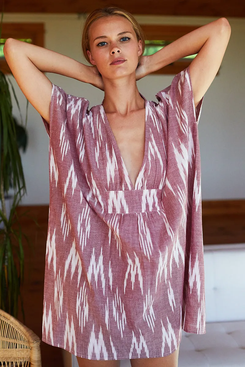 Francina Tunic - Mauve Ikat sold by Emerson Fry product image thumbnail 5