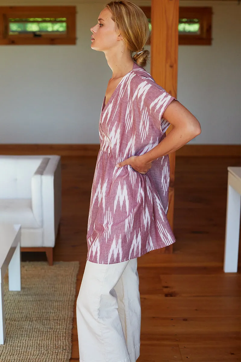 Francina Tunic - Mauve Ikat sold by Emerson Fry product image thumbnail 3