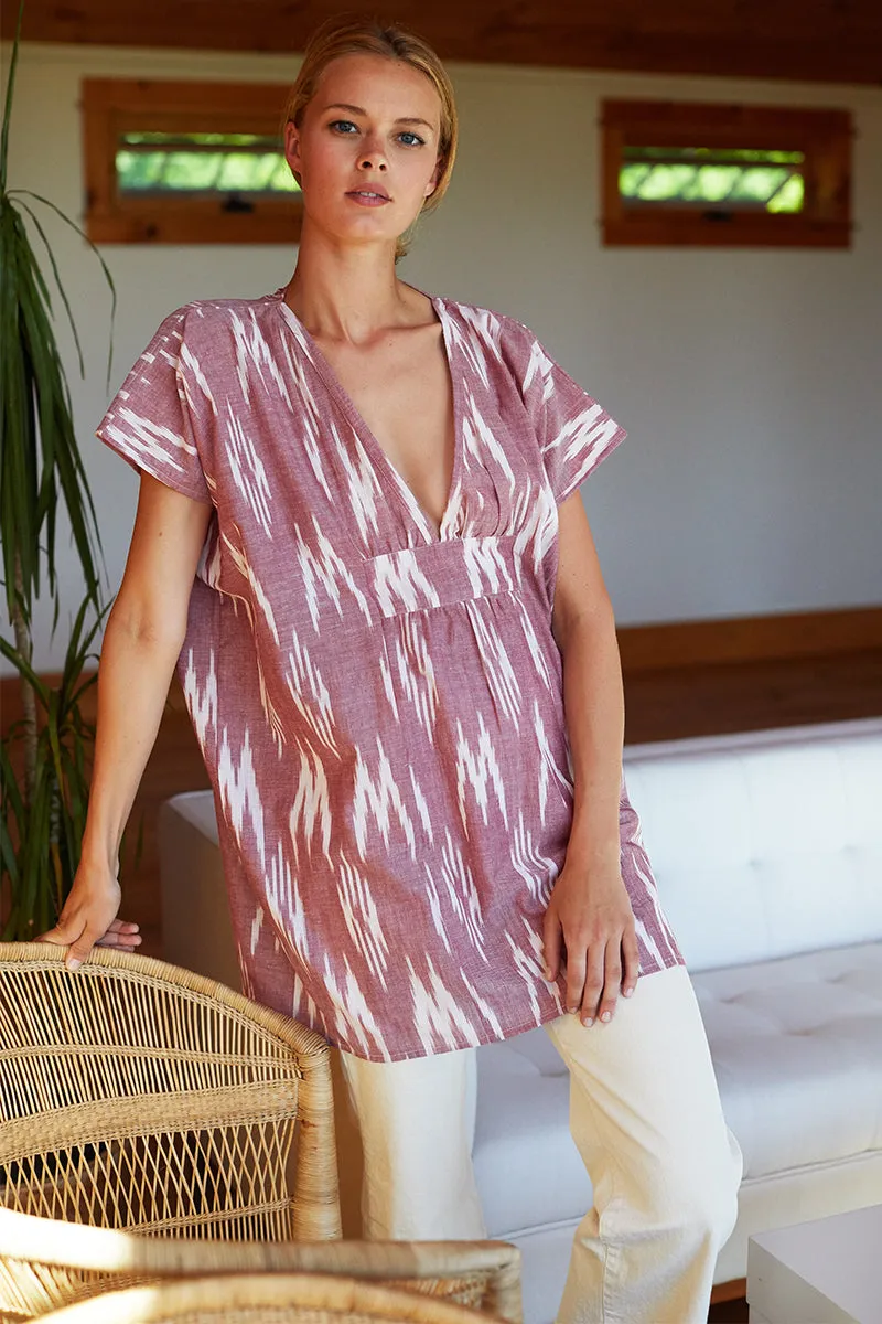 Francina Tunic - Mauve Ikat sold by Emerson Fry product image thumbnail 4