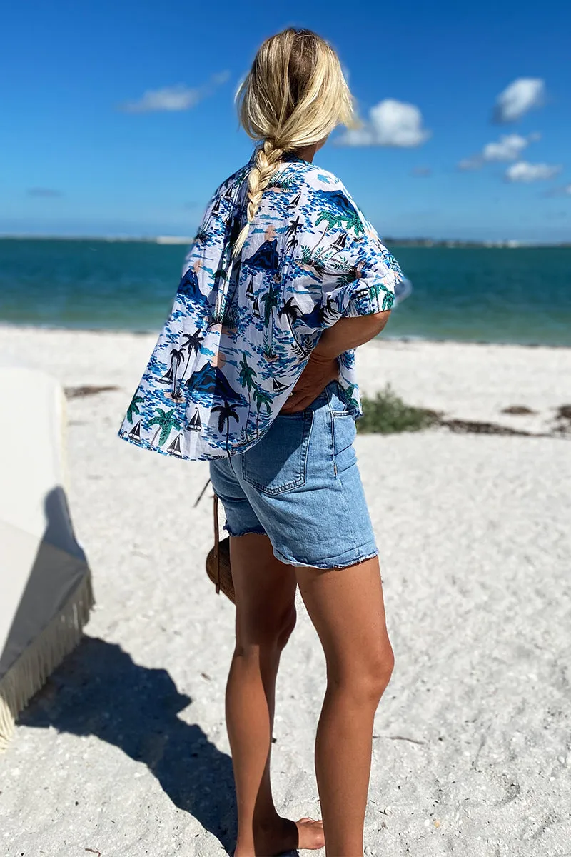 Mandarin Collar Top - Tropics Organic sold by Emerson Fry product image thumbnail 2