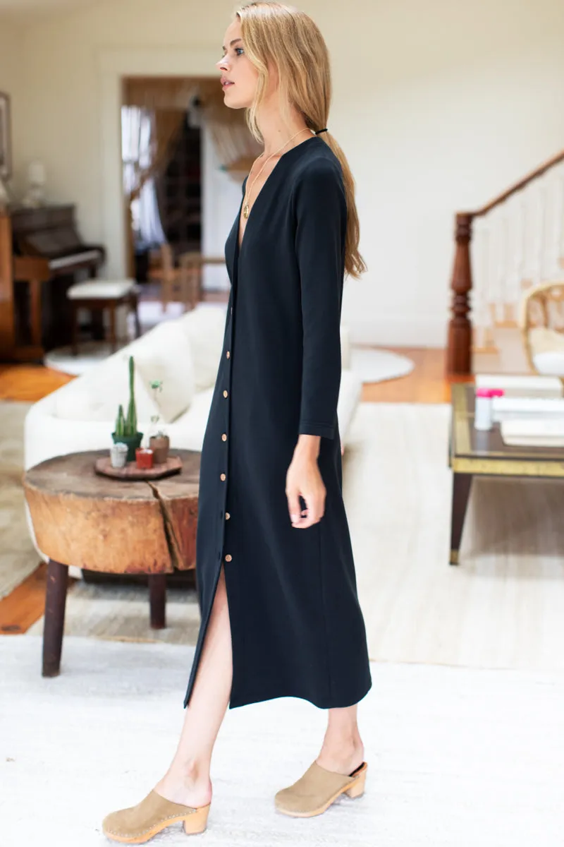 Long V Neck Dress - Black sold by Emerson Fry product image thumbnail 3