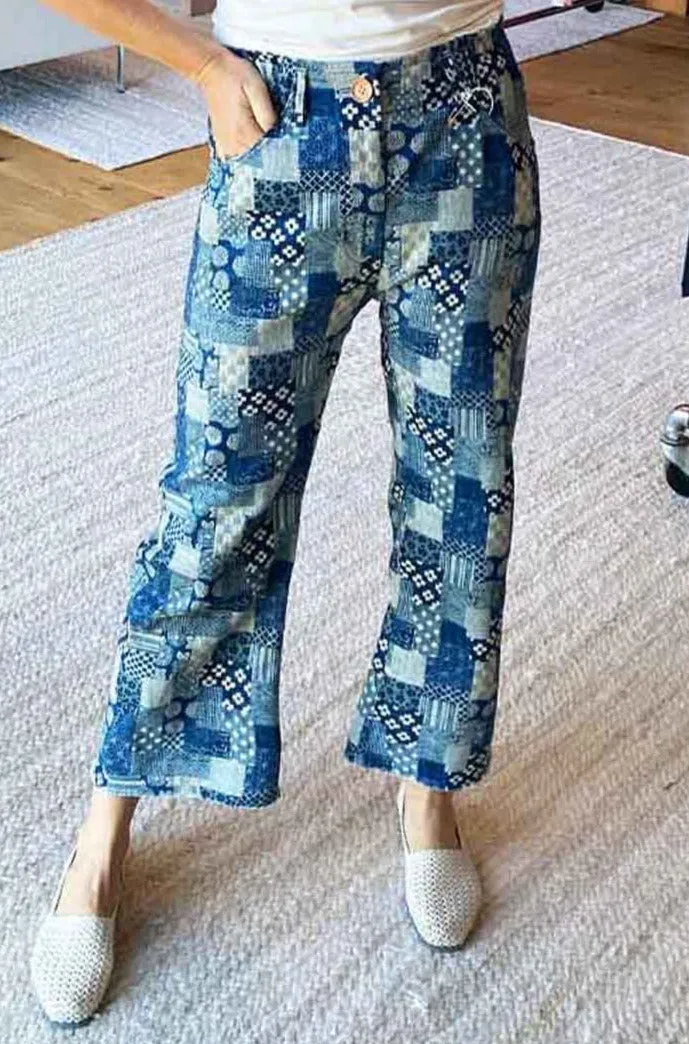 Johnny Sailor Pant - Indigo Patchwork sold by Emerson Fry