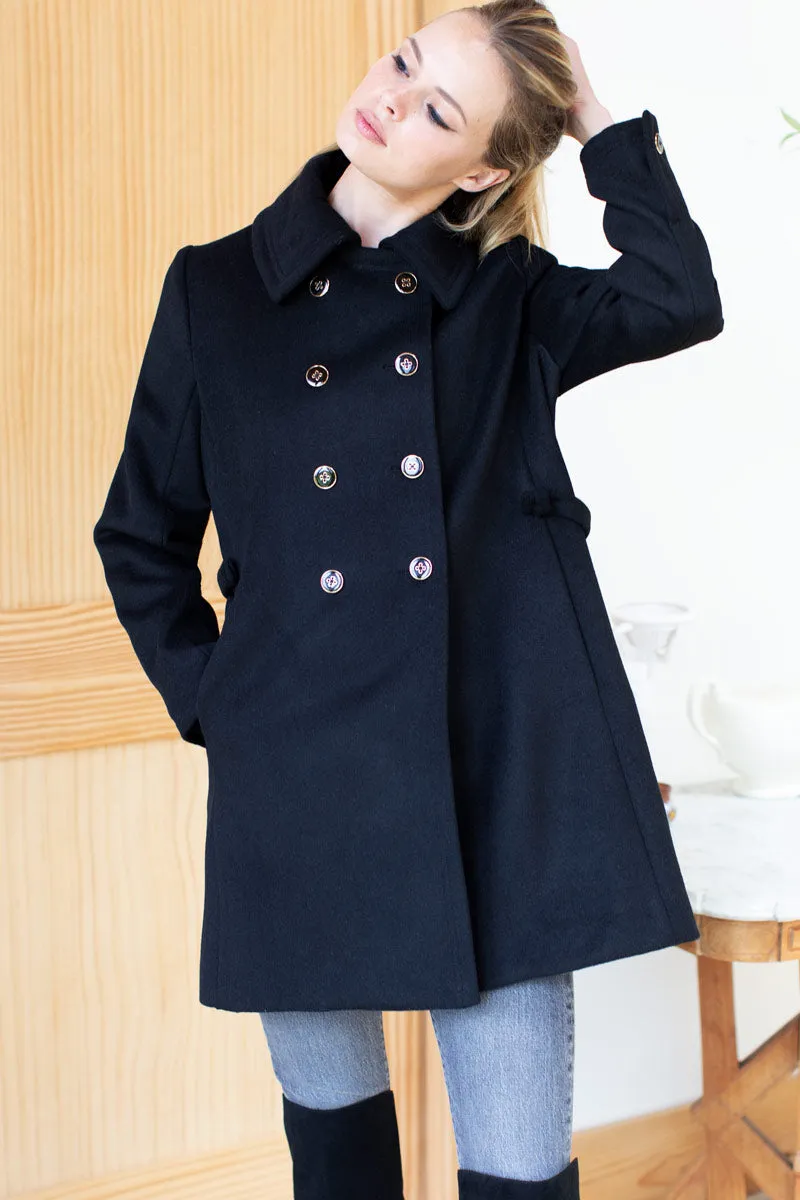 Bon Peacoat - Black Wool Cashmere sold by Emerson Fry product image thumbnail 4