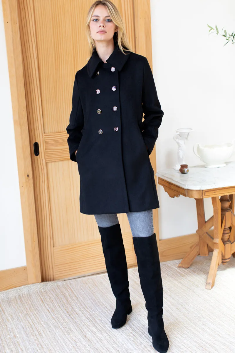 Bon Peacoat - Black Wool Cashmere sold by Emerson Fry product image thumbnail 2