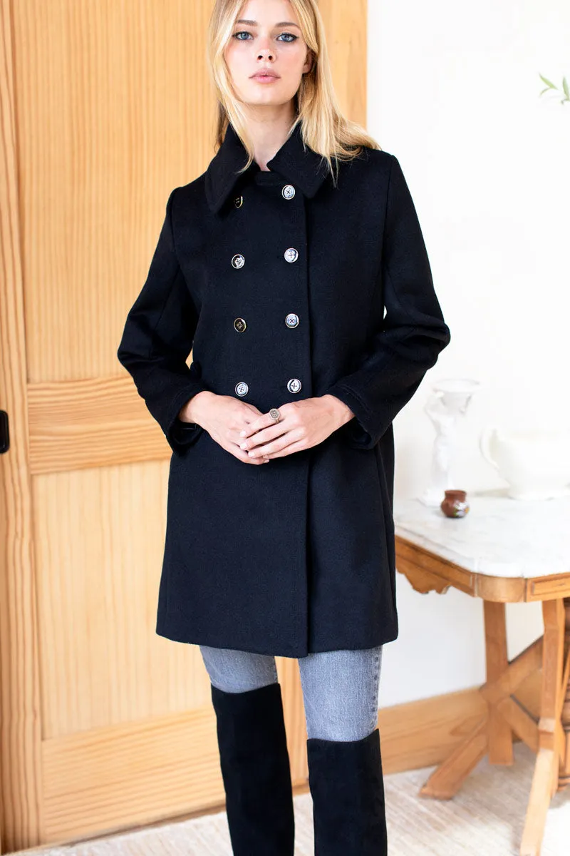 Bon Peacoat - Black Wool Cashmere sold by Emerson Fry product image thumbnail 3