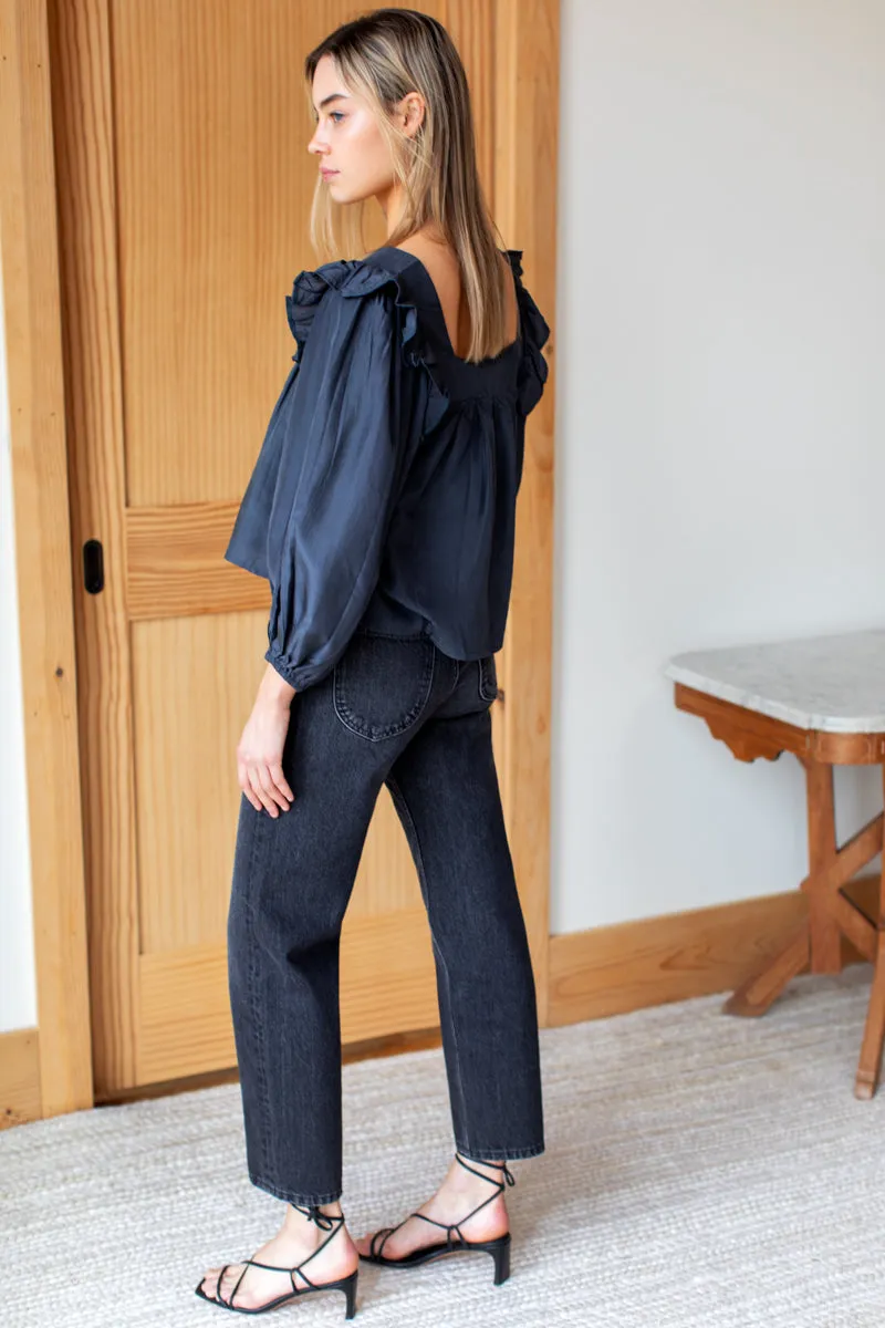 Adelina Blouse - Midnight Satin sold by Emerson Fry product image thumbnail 3