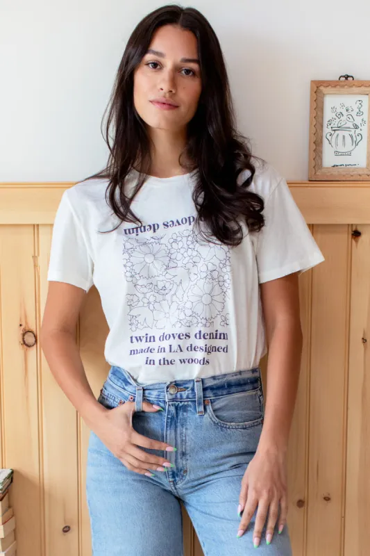 In The Flowers T-Shirt - Ivory made by Emerson Fry