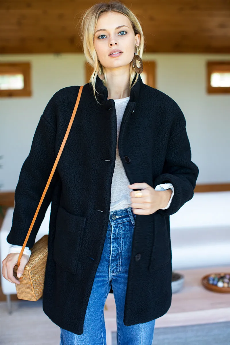 Henry Coat - Teddy Bear Black sold by Emerson Fry