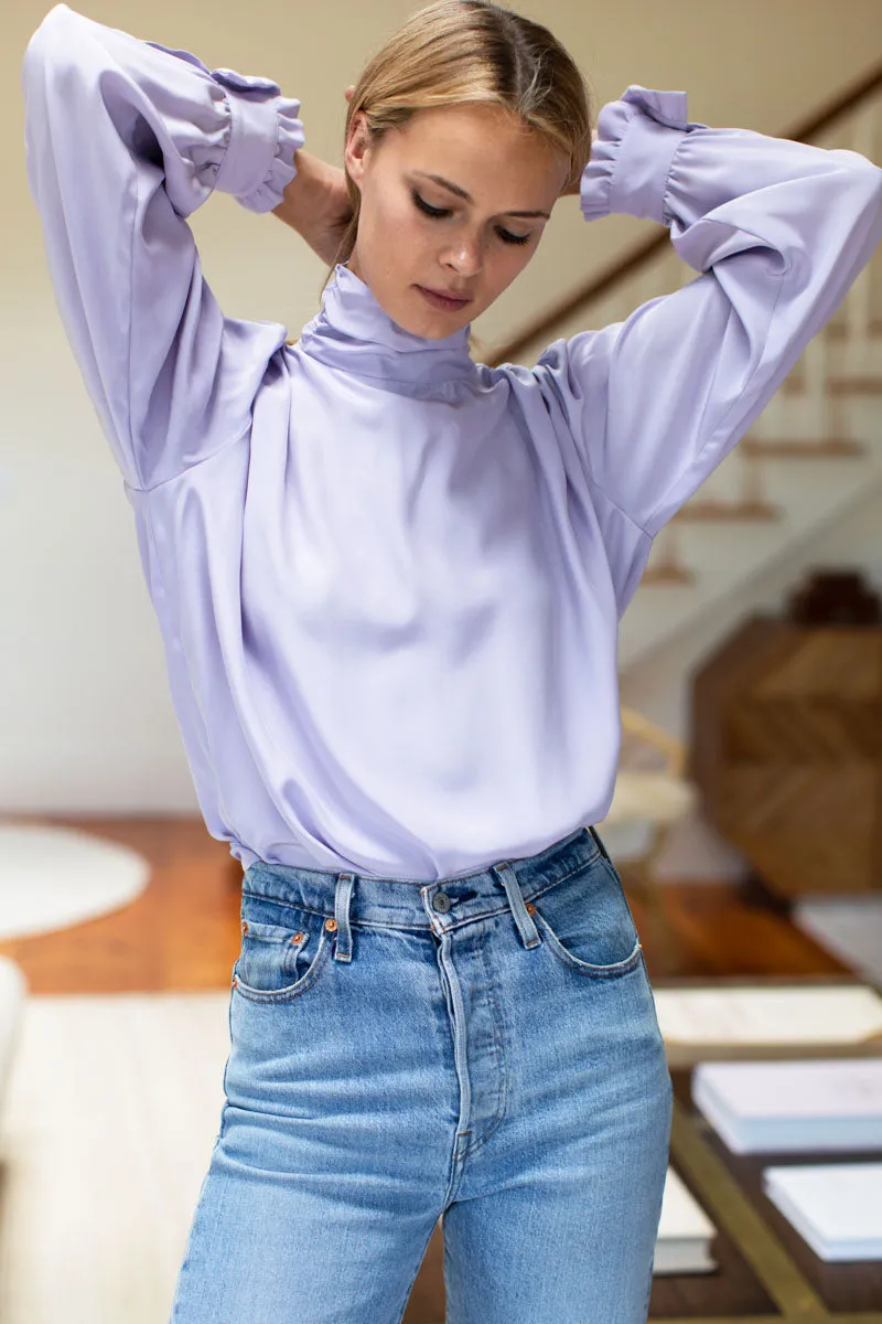 Frederique Blouse - Lilac Silk sold by Emerson Fry product image thumbnail 2