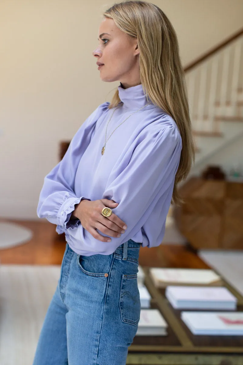 Frederique Blouse - Lilac Silk sold by Emerson Fry product image thumbnail 3
