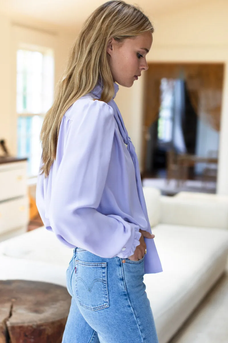 Frederique Blouse - Lilac Silk sold by Emerson Fry