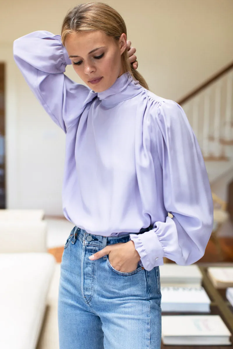 Frederique Blouse - Lilac Silk sold by Emerson Fry product image thumbnail 5