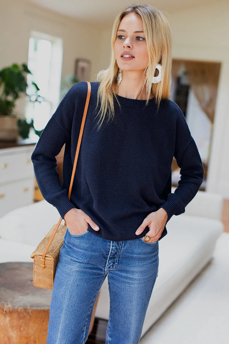 Carolyn Sweater - Navy Organic sold by Emerson Fry product image thumbnail 2