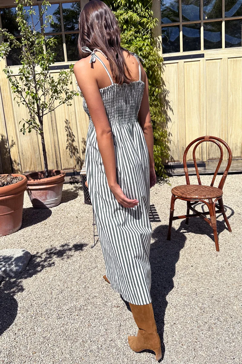Santiago Sundress - Moss Stripe Organic sold by Emerson Fry product image thumbnail 2