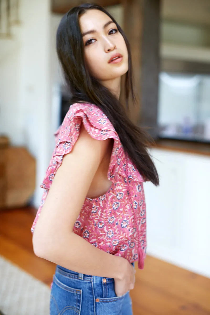 Antoinette Top - Rose Gold Lurex sold by Emerson Fry product image thumbnail 2