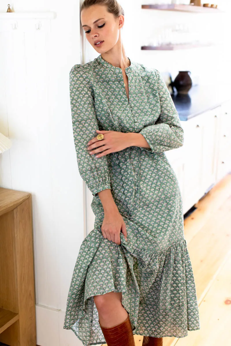 Frances 3 Dress - Day Flowers Juniper Organic sold by Emerson Fry product image thumbnail 4