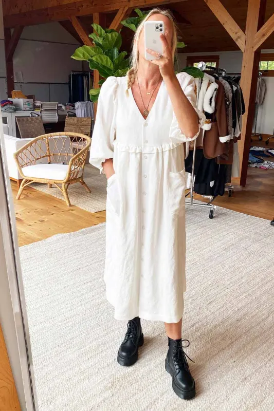Livia Shirtdress - Salt Linen sold by Emerson Fry