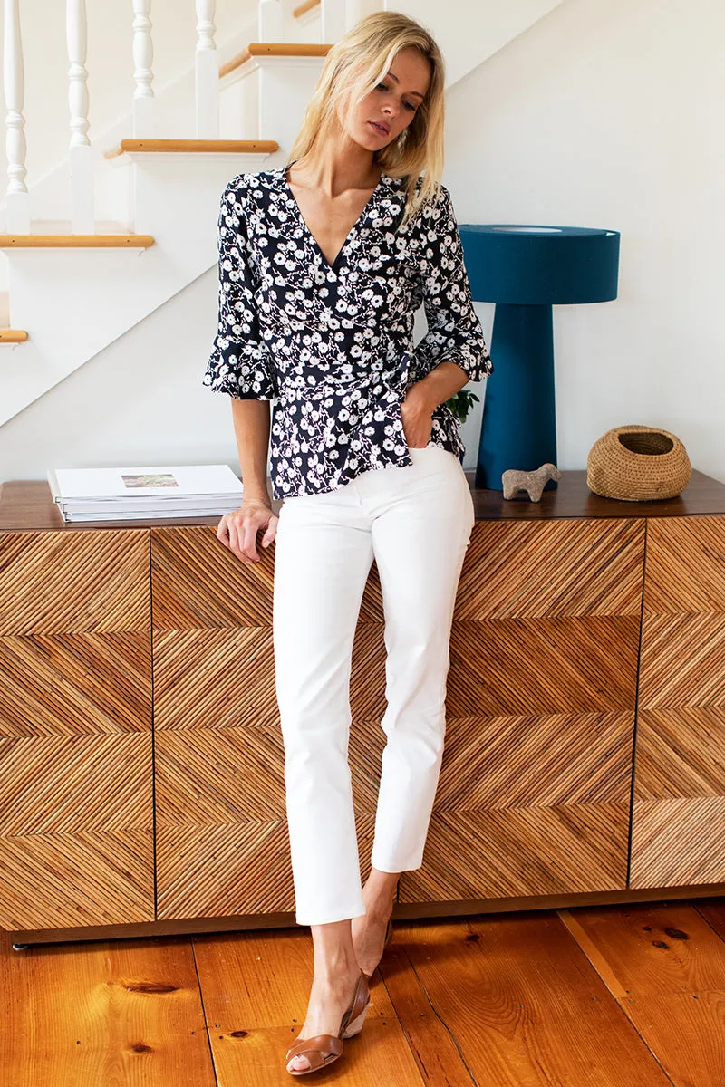 Marigot Wrap Top - Wildflower Crepe sold by Emerson Fry product image thumbnail 2