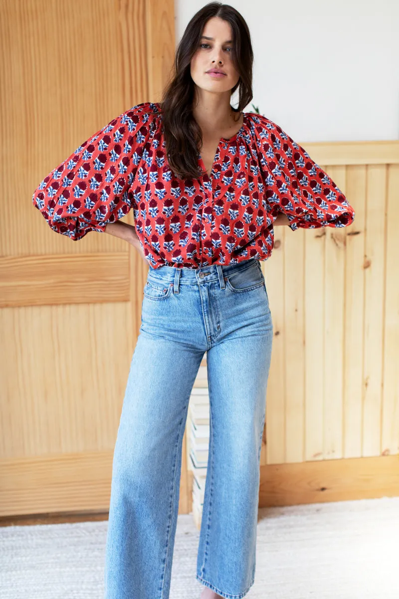 Frances Blouse - Carmen Flowers Satin sold by Emerson Fry product image thumbnail 5