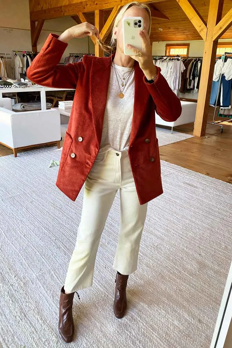 4 Button Blazer - Cinnamon Corduroy Organic sold by Emerson Fry