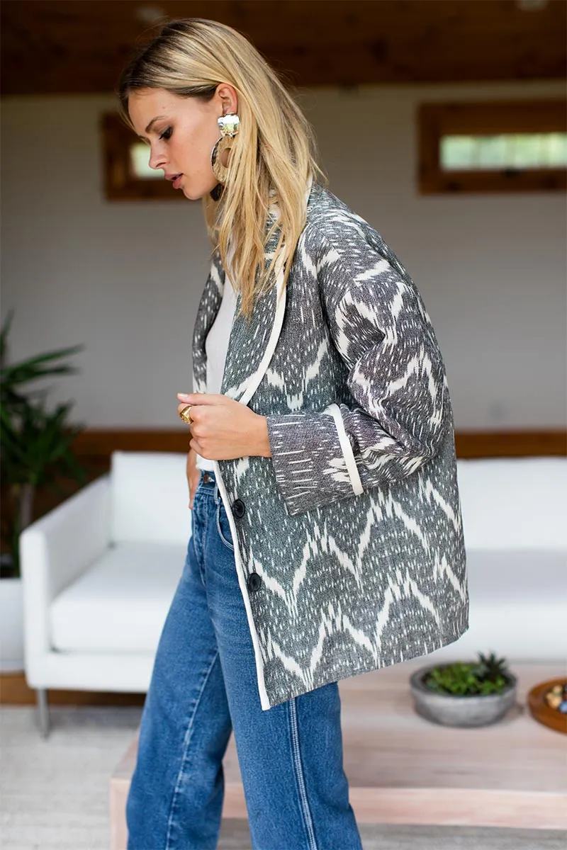 Errands Jacket - Charcoal Ikat sold by Emerson Fry product image thumbnail 5