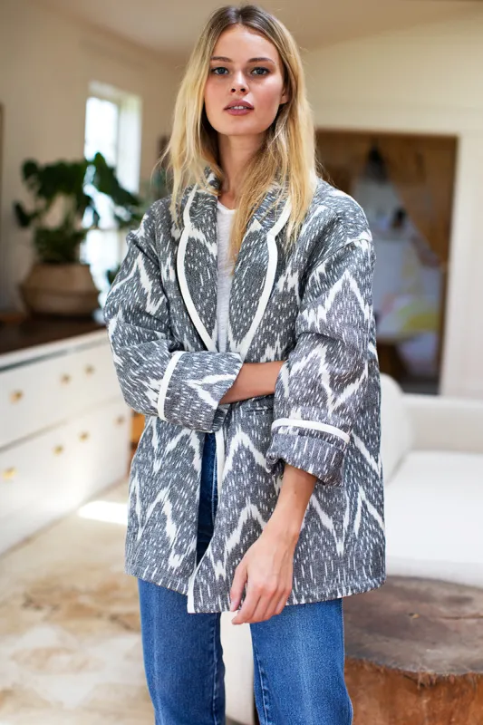 Errands Jacket - Charcoal Ikat sold by Emerson Fry