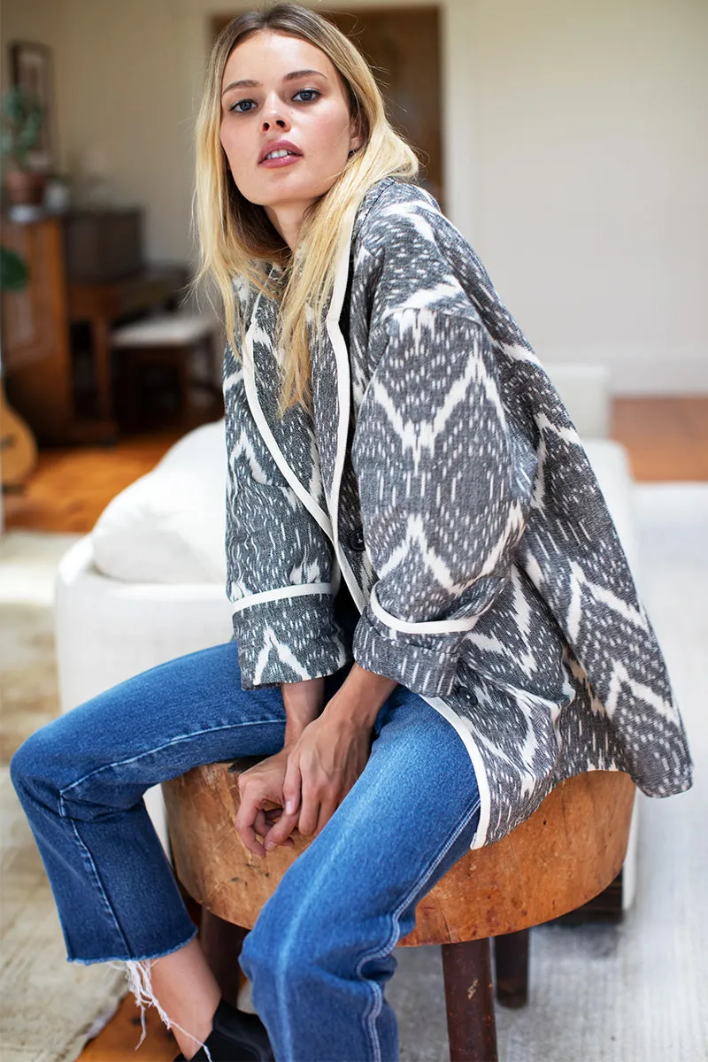 Errands Jacket - Charcoal Ikat sold by Emerson Fry product image thumbnail 2