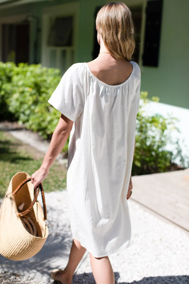 Colette Short Dress - Ivory Organic sold by Emerson Fry product image thumbnail 3