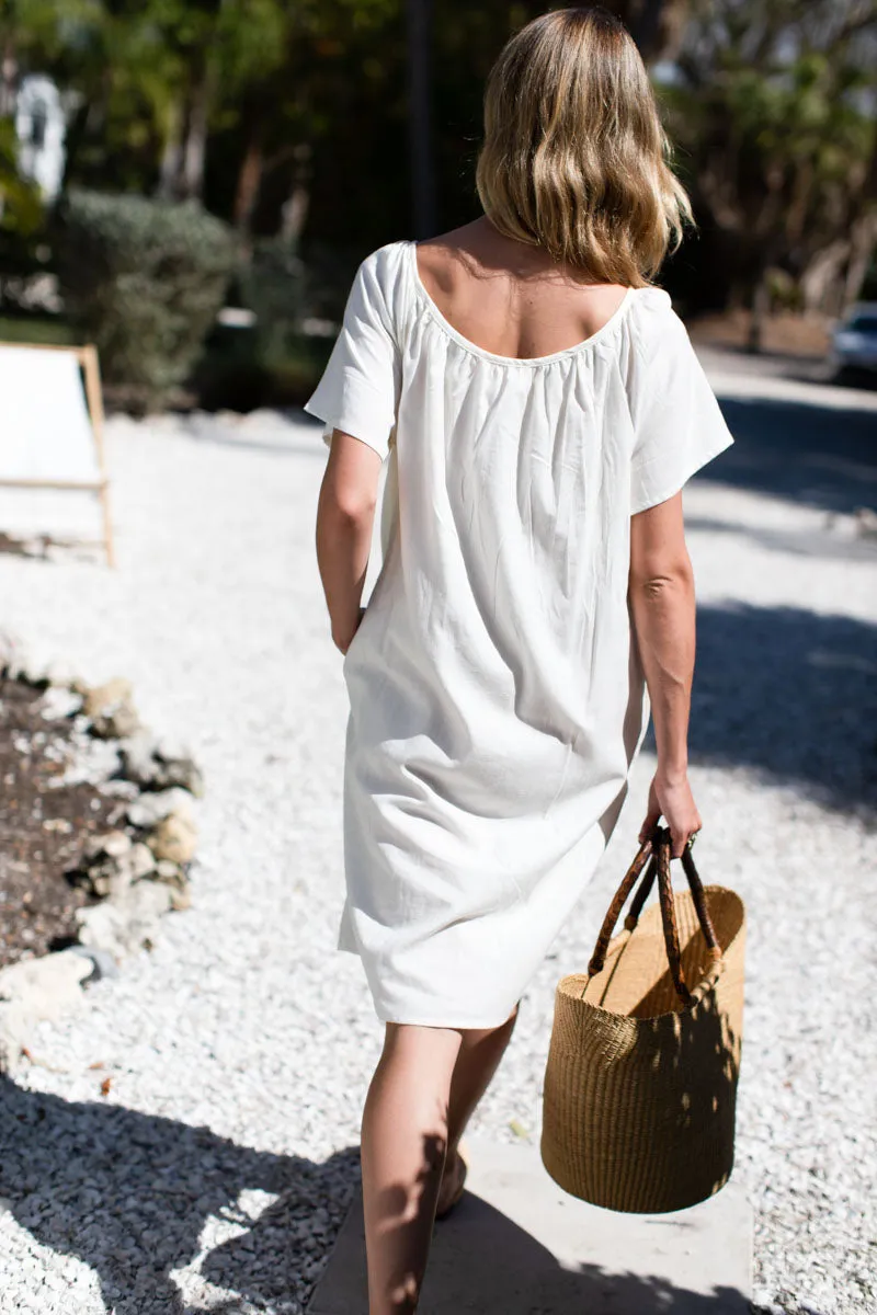 Colette Short Dress - Ivory Organic sold by Emerson Fry product image thumbnail 5