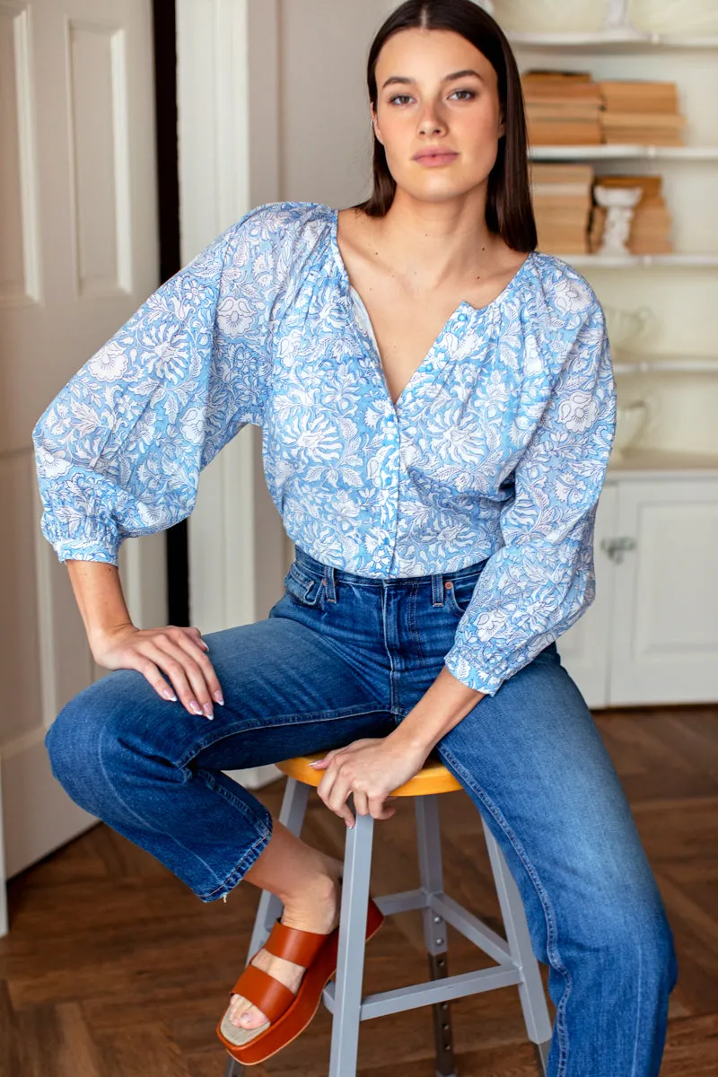Frances Blouse - Arbor Blissful Blue Organic sold by Emerson Fry product image thumbnail 4
