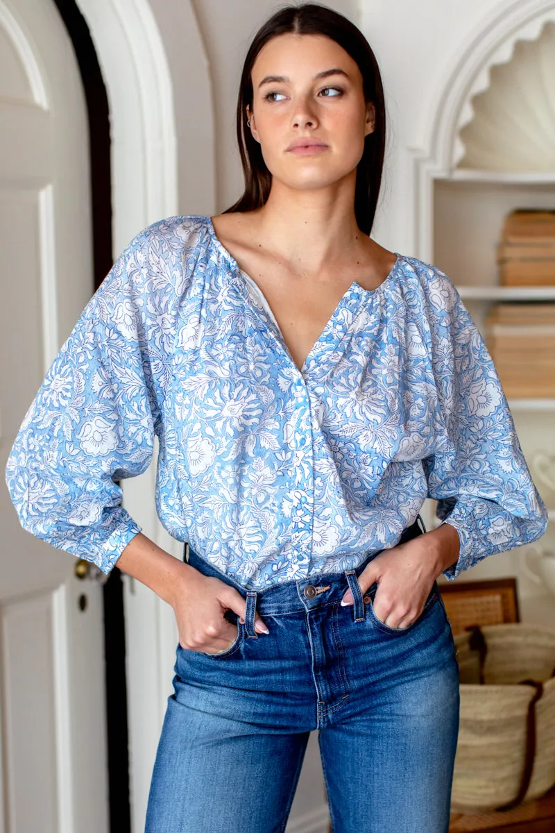 Frances Blouse - Arbor Blissful Blue Organic sold by Emerson Fry product image thumbnail 3