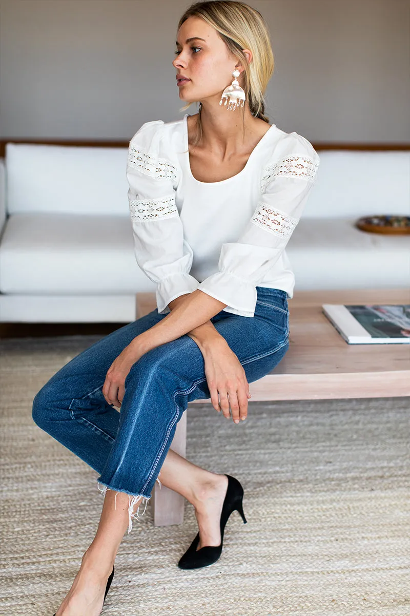 Elise Top - White sold by Emerson Fry