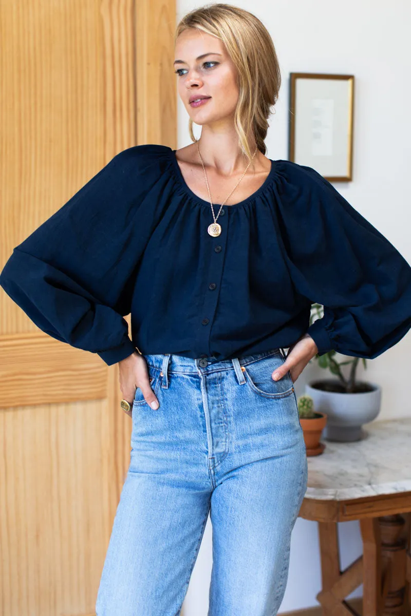 Frances Blouse - Maritime Linen sold by Emerson Fry product image thumbnail 2