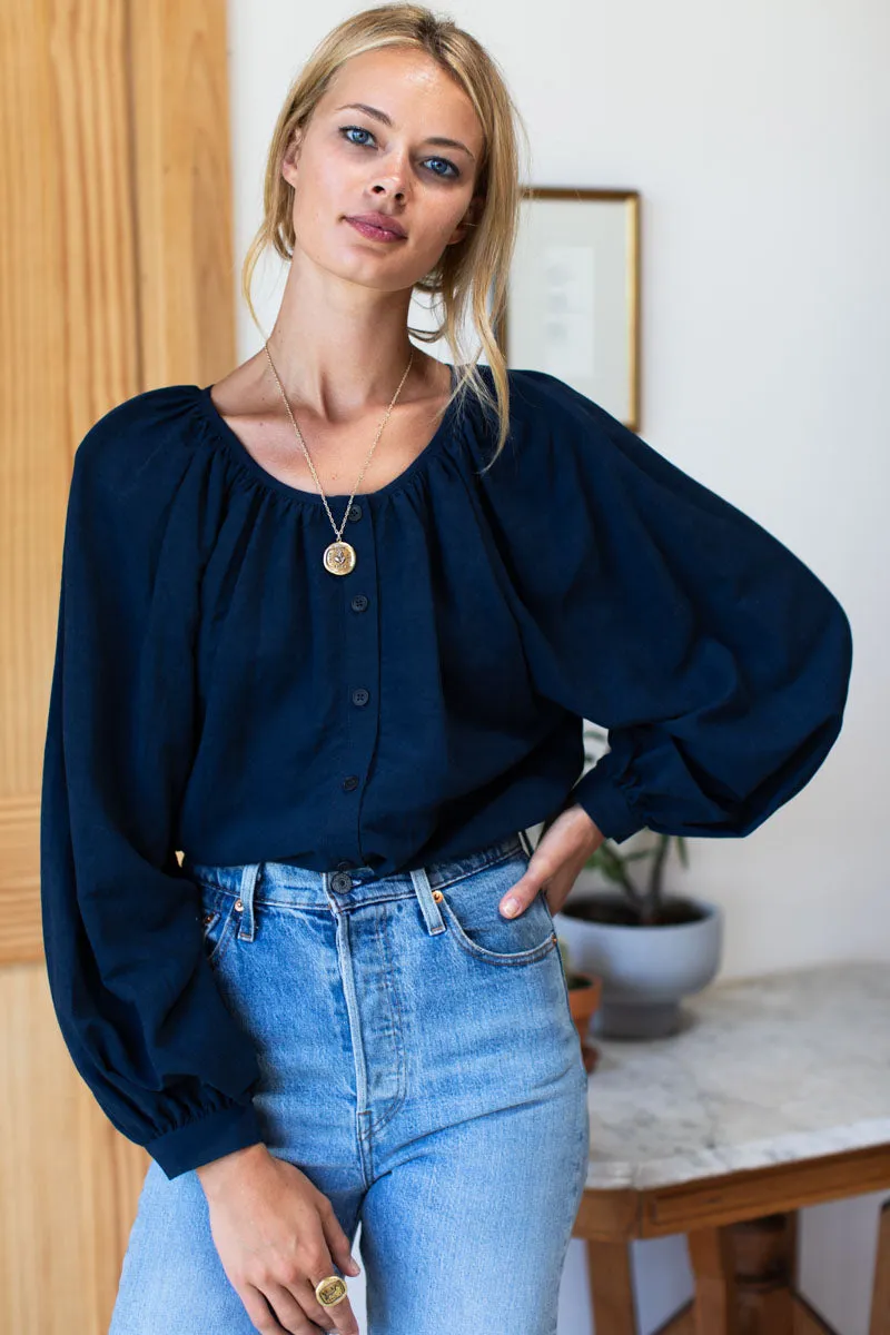 Frances Blouse - Maritime Linen sold by Emerson Fry